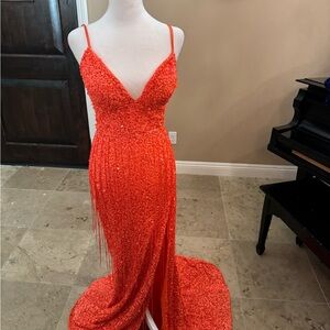 Sherri Hill Vibrant Orange Gown